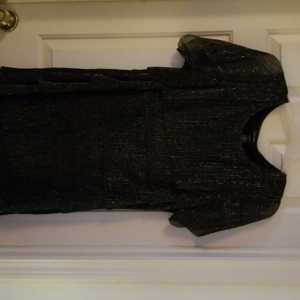 Black and silver cocktail dress